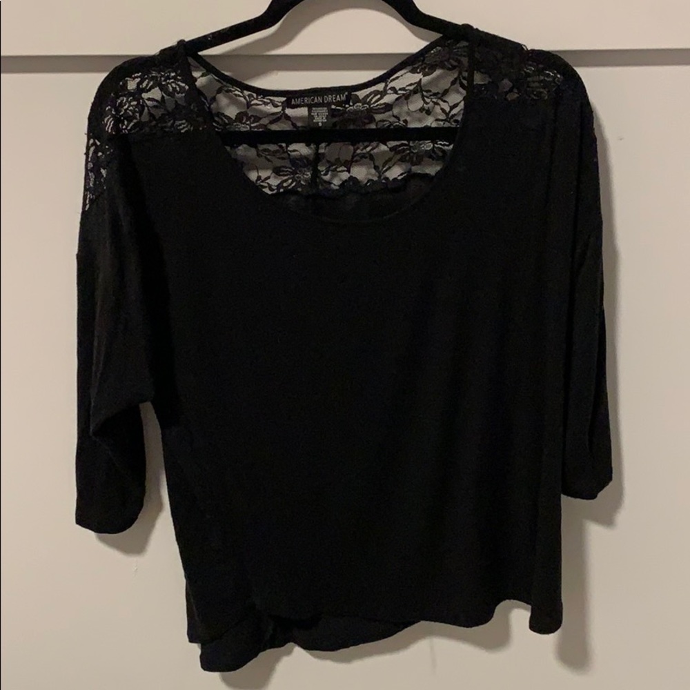 Black with lace top